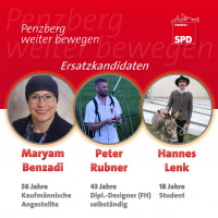 Ersatzkandidaten Maryam Benzadi / Peter Rubner / Hannes Lenk