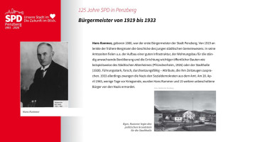 Hans Rummer Bürgermeister von 1919-1933 (1945 von den Nazis ermordert)