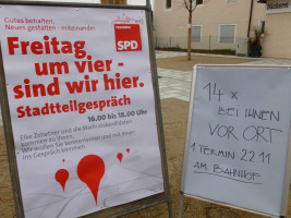 Zukunftswerkstatt II, 16.11.2013: Hinweis auf die anstehenden Stadtteilgespräche.