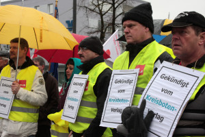 Gekündigte Kreisboten-Mitarbeiter [Fotograf: Erich Guttenberger]