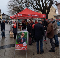 Infostand am 21.02.2026 auch bei Regen
